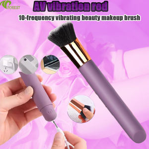 10-frequentie siliconen make-upborstel vibratie-apparaat USB oplaadbaar dagelijks waterdicht G-spot <span class=keywords><strong>clitoris</strong></span> & vrouwelijk speeltje 2-in-1 adult toy - Product Image 6