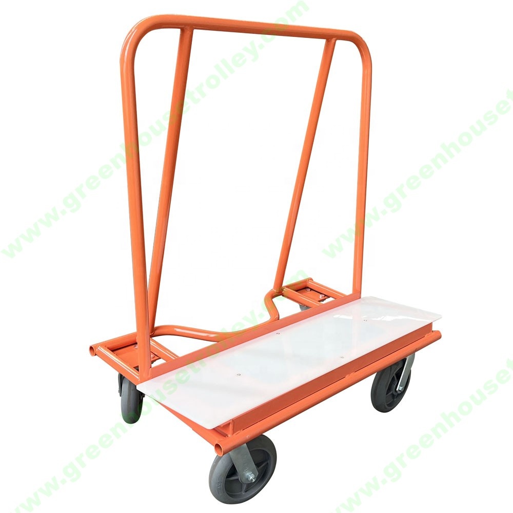 3000 Lbs Drywall Sheet Dolly Cart Heavy Duty Plasterboard Platform Hand Cart Swivel Stone Moving Dolly Truck Cart