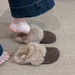 Zapatillas de Peluche de Diseño Personalizado, Antideslizantes, con Forro de Piel de Oveja y TPR, para el Invierno, Cálidas y a la Moda - Product Image 2