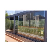 Ventana Plegable Corredera Sin Marco CE, Sistema de Acristalamiento para Ventana de Balcón, Vista Panorámica Súper Clara y Transparente
