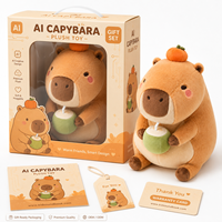 Peluche Capybara Personnalisée, Conception IA, Super Douce, Rembourrée en Coton PP, 11-30cm, Mignonne, Cadeau d'Anniversaire, Mascotte