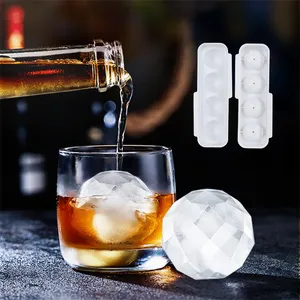 Custom Food Grade Plastic Froz Grote Ice Ball Maker Tray 4/15 Holte Ronde Freeze Bol Ijs Bal Cube Mold Met deksel Voor Whiskey