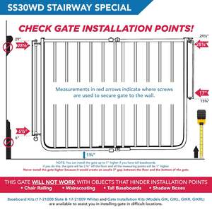 Barrière de sécurité pour <span class=keywords><strong>animaux</strong></span> de compagnie en bois réglable avec système de fixation par pression pour <span class=keywords><strong>escalier</strong></span> domestique - Product Image 5