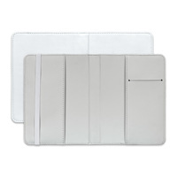 2025 nouveau transfert thermique de chaleur personnalisé artisanat Sublimation blanc réutilisable en cuir PU cahiers dossier porte-passeport