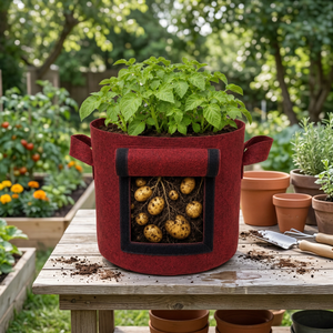 Casa De Amor Bolsa de Cultivo de Patatas Reutilizable de Tela Geotextil de 400 GSM con Ventana de Cosecha de 15x12 Pulgadas, Contenedor para Plantas de Interior y Exterior - Product Image 3