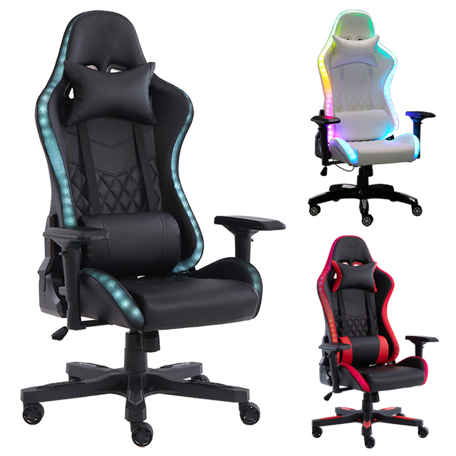 Reclining Custom Light New Modern RBG Gaming Chair LED For PC