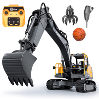 Excavatrice RC en métal 3-en-1 avec vis mère, modèle E598-003, échelle 1:16, pour EC160E (Excavatrice/Foreuse/Pince)