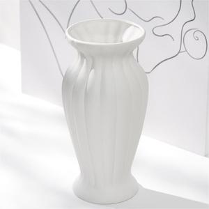 Vase en céramique blanc nordique moderne minimaliste à large ouverture, fonction hydroponique, pour salon, présentation de fleurs séchées, décoration intérieure - Product Image 5