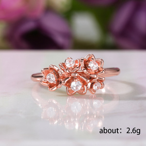 Anillo de flor de rosa para mujer, elegante y romántico accesorio para el dedo, regalo para el día de San Valentín - Product Image 6