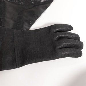 Guantes Largos de Neopreno Negro de 90 cm, Resistentes al Aceite, Ácidos, Químicos, al Calor, al Fuego, Impermeables, Gruesos, Antideslizantes y Arrugados - Product Image 6