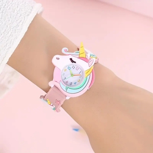 Lindo reloj de dibujos animados de silicona de unicornio para niños, regalo para niños - Product Image 1