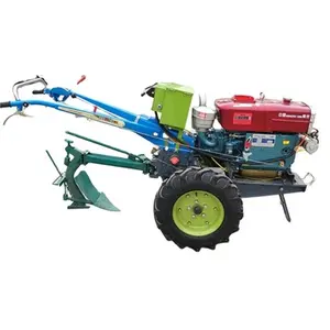 Hot Sale Agriculture Machinery Equipment 20 hp Diesel Farm Walking Tractors Double circle paddy field wheel Walking Tractor