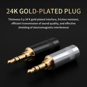 <span class=keywords><strong>3.5</strong></span>毫米TRS镀金音频电缆连接器母插孔插头纯铜OEM ODM - Product Image 3
