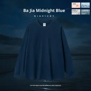 NeverStatic hommes automne coupe ample sport basique <span class=keywords><strong>Salona</strong></span> antibactérien fonctionnel T-Shirt à manches longues 100% coton tricoté blanc - Product Image 6