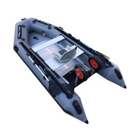 3.6m Bateau Gonflable Hypalon Aluminium Rib Open Boat avec Console Centrale et Système de Direction