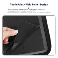 Album de cartes à collectionner multifonctionnel à 4 pochettes en cuir PU avec fermeture éclair, blocage RFID, support personnalisé pour cartes