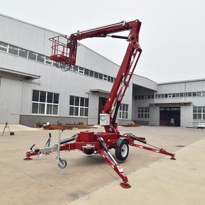 14 м двойная мощность буксируемый электрический дизельный двигатель паук гидравлический шарнирный подъемник с телескопическим рычагом - Product Image 3