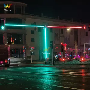 12 years factory LED intelligent luminous customized color light band traffic light with light pole