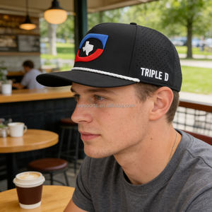 Gorras de Béisbol Hip Hop con Bordado <span class=keywords><strong>3D</strong></span>, Gorra Impermeable de Secado Rápido, Gorra con Perforaciones Láser, Gorras de Golf con Cierre a Presión - Product Image 3