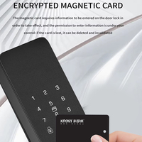 Serrure Électrique Intelligente KROVI G09 en Acier Noir avec Carte Mémoire pour Déverrouillage par Mot de Passe, Contrôle via Application Tuya/TTLOCK pour Porte de Classe C