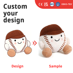 Peluche de baseball personnalisée, mascotte de sport brodée, poupée en peluche, personnage brodé, OEM ODM - Product Image 2