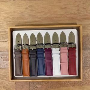 สายนาฬิกาหนังแท้หลากสีขายส่ง รับทำโลโก้ตามสั่ง ขนาด 20 มม. 18 มม. 16 มม.  อะไหล่นาฬิกาสีขาว - Product Image 4