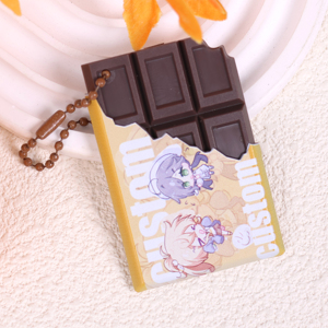 3D nhựa sô cô la Keychain phim hoạt hình tùy chỉnh tùy chỉnh Quà tặng khuyến mãi tùy chỉnh logo nhựa sô cô la móc khóa - Product Image 4