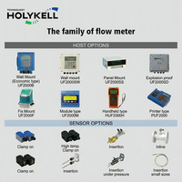 Medidor de Flujo Ultrasónico No Invasivo Holykell con Transductor de Abrazadera para Agua Reciclada y Efluentes