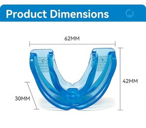 Protector Bucal Deportivo <span class=keywords><strong>de</strong></span> Silicona Personalizado con Doble Soporte, Protector Bucal Suave para Tatuajes, Cómodo, Anti-ronquidos - Product Image 2