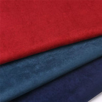 Tissu à tricotée en jersey suédé 2/4, étoffe en faux daim élastique avec doublure en verre