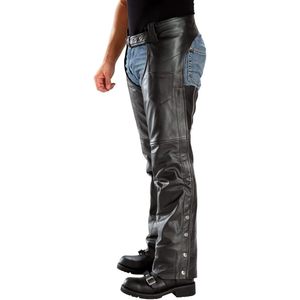 2025 LKM5721 Men's Premium Leather <b>Motorcycle</b> Biker Rider Chaps Black Easy Fit-50 Inches <b>Auto</b> <b>Racing</b> <b>Wear</b> - Product Image 6