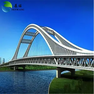 Professional manufacturer Long span prefabricated building steel structure bridge/ bridge