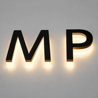 Lettres 3D personnalisées de luxe rétroéclairées, panneau en PVC avec capteur de lumière, étanche IP65 pour bureau, salon de coiffure, boutique