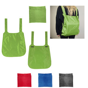 Bolso de Mano Convertible 2 en 1, Mochila de Poliéster Ripstop 420D, Diseño Plegable, Bolsa de Compras Ecológica - Product Image 4