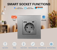 UBARO 86mm Tuya WiFi Akıllı Priz 16A EU Schuko Duvar Prizi USB A+C Tip-C Şarj Portlu Alexa Google Home Yandex Alice Uyumlu