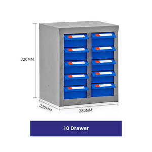 Cajonera Modular Metálica de Plástico para Mecánicos, Almacenamiento para Taller o Garaje, Resistente, con 10 Cajones, Gabinete para Herramientas OEM/ODM, Alta Capacidad de Carga - Product Image 4