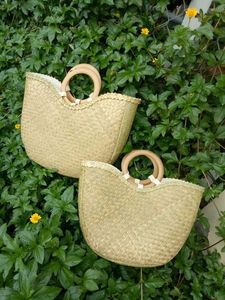 La mejor opción OEM Boho Seagrass Bolso Cesta de almacenamiento Diseño rectangular personalizable de HNH Craft - Product Image 4