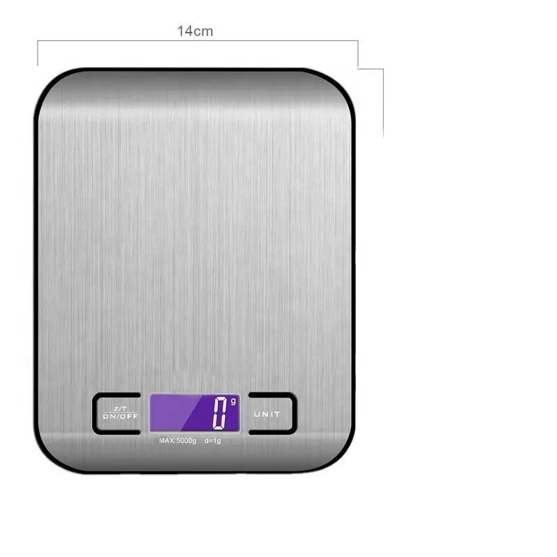 Facile da usare Smart Stainless Surface USB ricaricabile disponibile 5KG 10kg bilancia da cucina digitale per alimenti