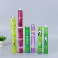 Botella de Plástico Personalizada para Bebidas, con Película Termoencogible de PET, Tubo de Bambú Extendido, Diseño de Panda, Tendencia en Internet