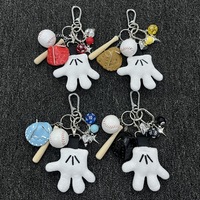 Porte-clés en peluche mignon Miki Palm, breloque de sac de dessin animé