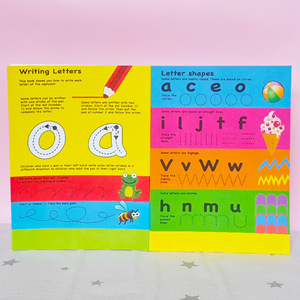 Inglés pintura alfabeto letra ABC práctica escritura ejercicio libro preescolares limpiar actividad libros hechos papel duradero - Product Image 3