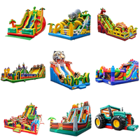 Château gonflable avec toboggan pour les fêtes d'anniversaire des enfants, les événements en plein air et les utilisations commerciales
