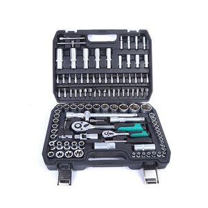 108 pièces outils de réparation automobile en acier ensemble d'outils à main ménagers étui rigide personnalisable clé OEM clé à cliquet à douille pour voiture - Product Image 1