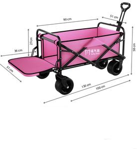 Gros chariot pliable de haute qualité chariot de camping en plein air avec table et pare-soleil - Product Image 2