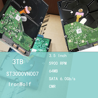 Disque dur interne ST3000VN007 3,5 pouces 3 To 5900 tr/min 64 Mo de cache SATA 6 Gbit/s, neuf pour serveur de stockage réseau NAS