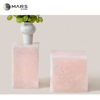 Chine Personnalisé Luxe Rose Onyx Plinthe Marbre Meubles Table Basse En Marbre Pour Salon Décor Marbre Plinthe