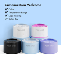 Calentador de Cera Metálico con Enchufe para Reino Unido y Estados Unidos, Marca Privada, 400 ml, 20 W, para Salón de Belleza, Rostro y Cuerpo, Personalizable