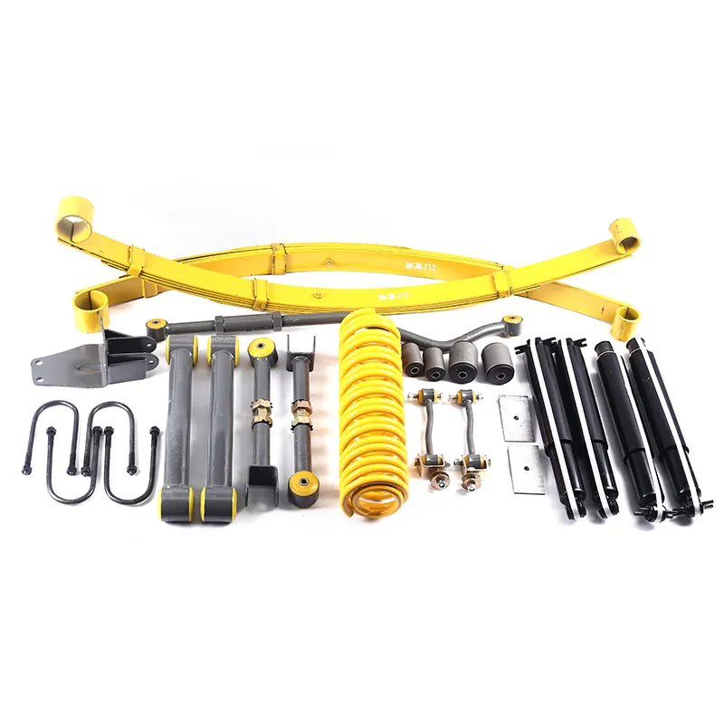 Kits de elevação para jeep xj 4x4 3 ", conjunto completo de suspensão com bloco de choque traseiro e amortecedor para carro jeep cherokee xj