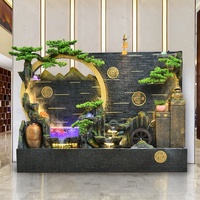 Mur d'eau cascade, écran d'eau fluante en fibre composite de ciment, style minimaliste, accents décoratifs pour bassin de poissons et aménagement paysager