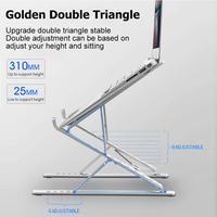 Support portable pour ordinateur portable et tablette, en alliage d'aluminium N8, réglable, extensible et compact, pour bureau
